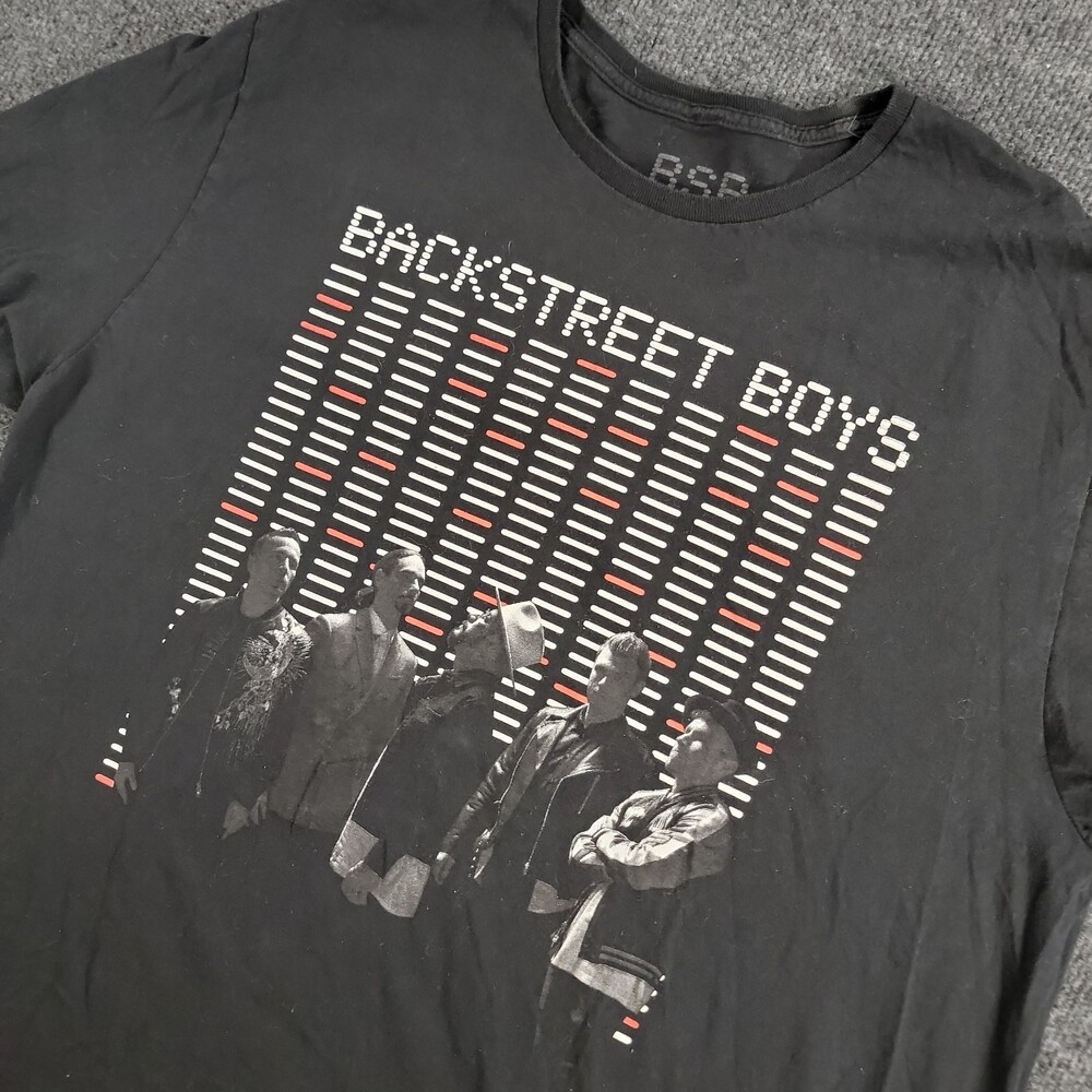 Backstreet Boys Shirt Mens 2XL Black DNA World Tour Band Graphic Tee Concert